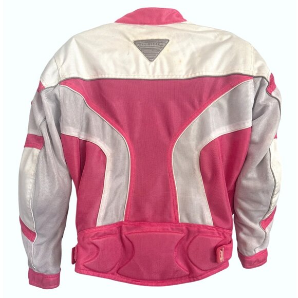 Cortech Womens Motorcycle Jacket Pink/White Mesh Size S - Picture 2 of 9
